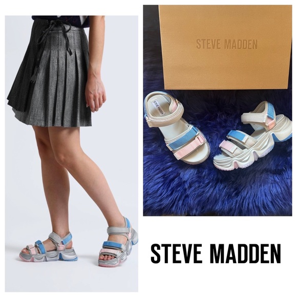 New! STEVE MADDEN Chakra Chunky Platform Sandals - Picture 2 of 15